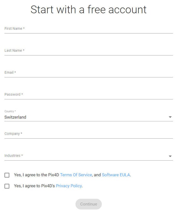 Trial, sign up, login, and offline license - PIX4Dsurvey